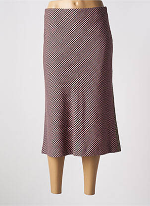 Fustă midi talie cu cleme roz SEMICOUTURE femeie