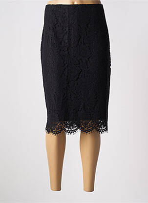 Fustă midi talie cu cleme negru SET femeie