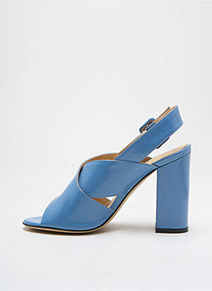 Sandale/pantofi decupați material neted toc de 7 la 9 cm albastru ESSENTIEL femeie