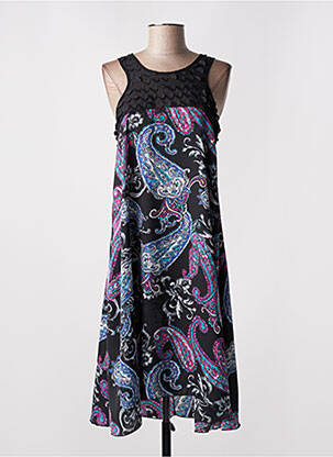 Rochie midi fără mâneci fără mâneci negru PURPLE JAM femeie