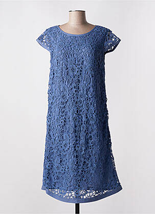 Rochie midi mâneci scurte mâneci scurte albastru MD'M femeie