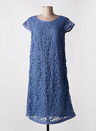 Rochie midi mâneci scurte mâneci scurte albastru MD'M femme