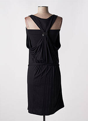 Rochie midi imprimeu fantezie fără mâneci negru EVALINKA femeie