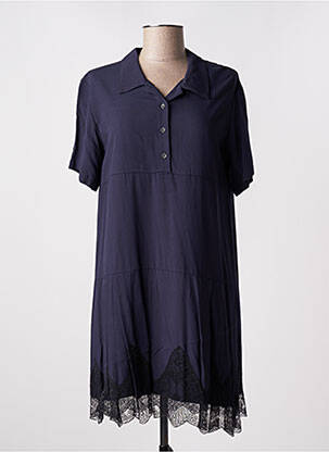 Rochie scurtă croială fluidă mâneci scurte albastru LA FEE MARABOUTEE femeie
