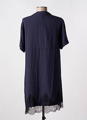 Rochie scurtă croială fluidă mâneci scurte albastru LA FEE MARABOUTEE femeie