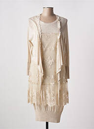 Set rochie broderie bej LAUREN VIDAL femme