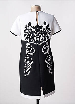 Rochie midi imprimeu fantezie mâneci scurte negru ANNE KELLY femeie