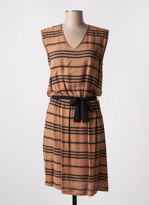 Rochie midi maro LA FEE MARABOUTEE femeie