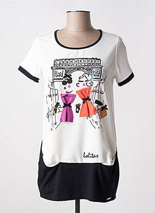 Tunică mâneci scurte alb LOLITAS & LOLOS femeie