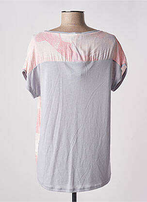 Tricou guler rotund mâneci scurte roz TBS femeie