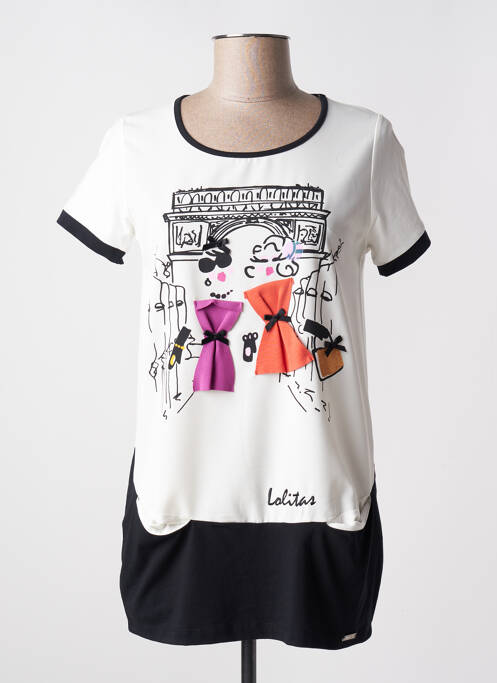 Tunică mâneci scurte alb LOLITAS & LOLOS femeie