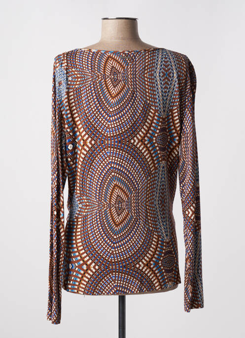 Tricou guler în v mâneci lungi maro VOODOO femme