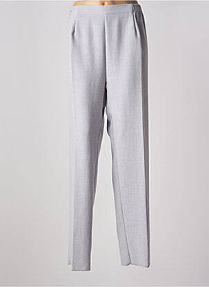 Pantalon drept talie elastică mărime normală gri GEVANA femeie