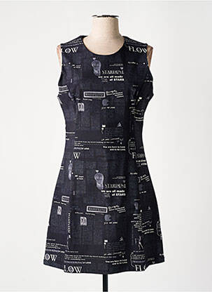 Rochie scurtă fără mâneci fără mâneci negru DESIGUAL femeie