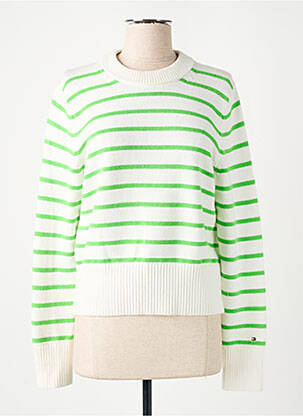 Pulover strânsă pe partea de jos mâneci lungi verde TOMMY HILFIGER femeie