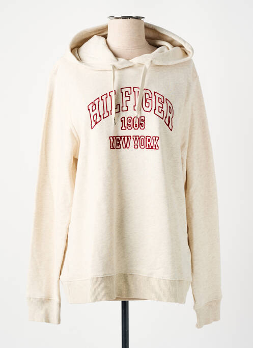 Hanorac cu glugă bej TOMMY HILFIGER femeie