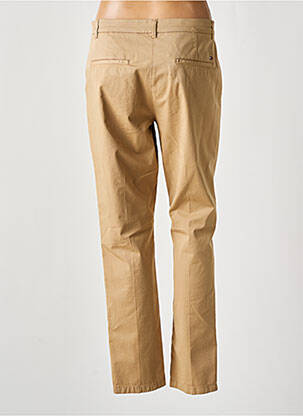 Pantalon drept închidere cu fermoar sub clapetă cu nasturi bej TOMMY HILFIGER femeie