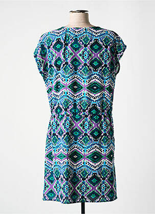 Rochie midi croială fluidă mâneci scurte albastru SARAH JOHN femeie