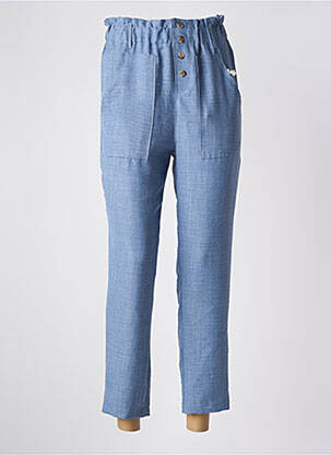 Pantalon slim talie elastică mărime normală albastru EMA BLUE'S femeie