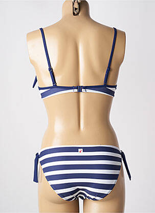 Costum de baie din două piese elasticitate top sutien modelat albastru CHERRY BEACH femeie