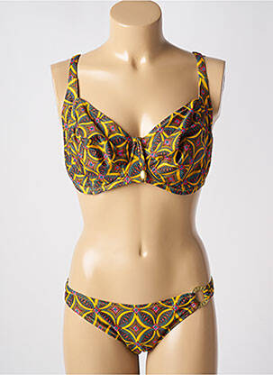 Costum de baie din două piese galben ANTIGEL femeie