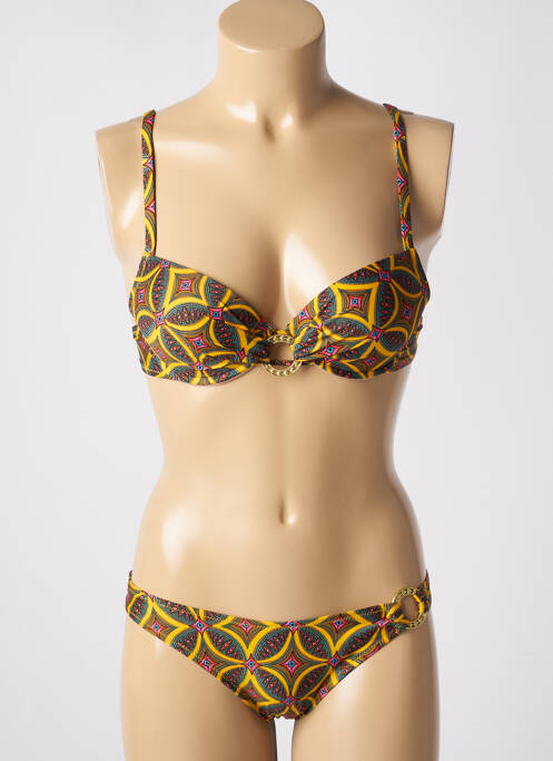 Costum de baie din două piese galben ANTIGEL femeie