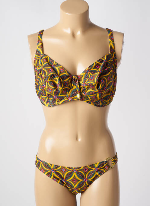 Costum de baie din două piese galben ANTIGEL femeie