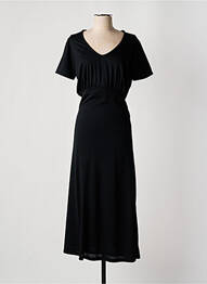 Rochie lungă mâneci scurte mâneci scurte negru LE TEMPS DES CERISES femeie
