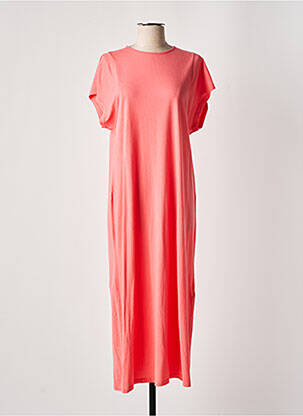 Rochie lungă mâneci scurte mâneci scurte roz AMERICAN VINTAGE femeie