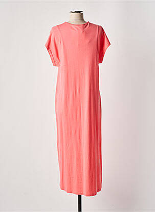 Rochie lungă mâneci scurte mâneci scurte roz AMERICAN VINTAGE femeie