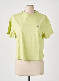 Tricou guler rotund mâneci scurte verde DICKIES femme