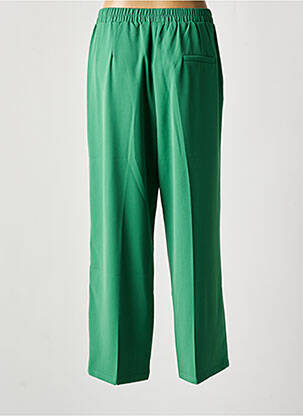 Pantalon larg croială fluidă talie înaltă verde GRACE & MILA femeie