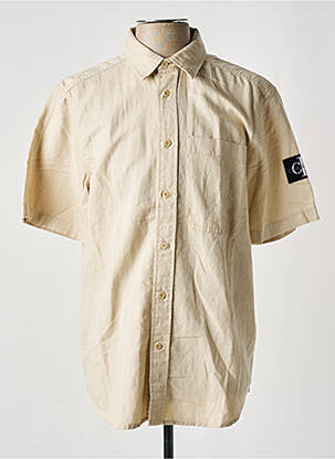 Cămașă cu mâneci scurte bej CALVIN KLEIN bărbat