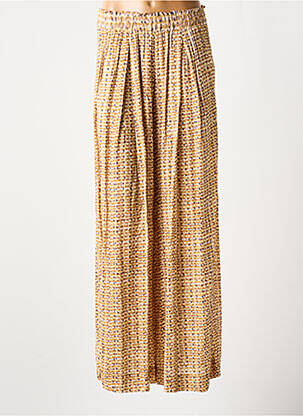 Pantalon larg bej GRACE & MILA femeie