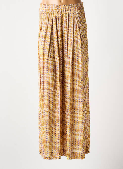 Pantalon larg bej GRACE & MILA femeie