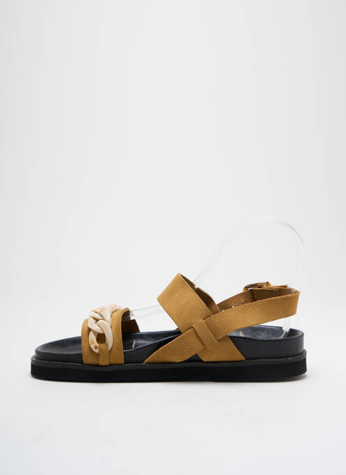 Sandale/Pantofi decupați maro ANAKI femeie