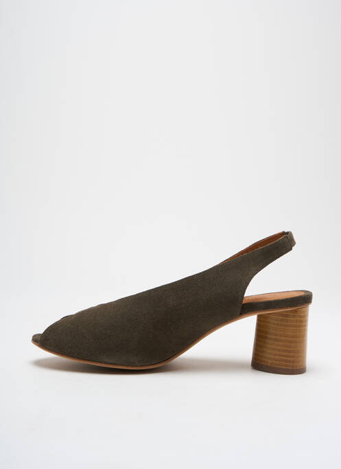 Sandale/Pantofi decupați verde ANTHOLOGY femeie