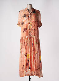 Rochie lungă mâneci scurte mâneci scurte portocaliu ATTIC AND BARN femme
