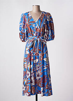 Rochie midi mâneci scurte mâneci scurte albastru SHIRTAPORTER femeie