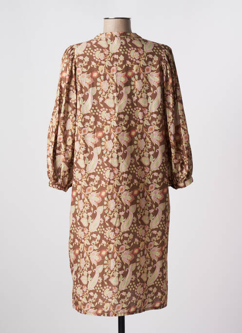 Rochie midi maro JOLIE JOLIE PAR PETITE MENDIGOTE femeie