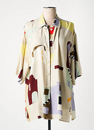 Tunică mâneci lungi bej ALYSI femeie