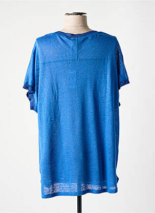 Tricou guler în v mâneci scurte albastru BELLA JONES femeie
