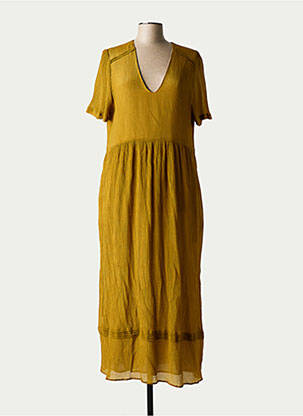 Rochie lungă mâneci scurte mâneci scurte verde MOMONI femeie