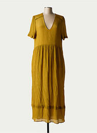 Rochie lungă mâneci scurte mâneci scurte verde MOMONI femme