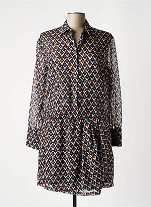 Rochie scurtă croială fluidă mâneci lungi albastru ATTIC AND BARN femeie