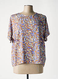 Bluză imprimeu floral mâneci scurte violet ATTIC AND BARN femme