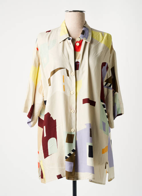 Tunică mâneci lungi bej ALYSI femeie