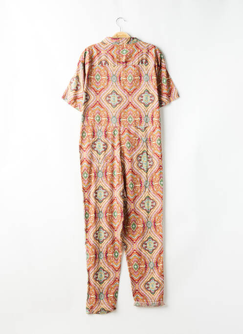 Salopetă-pantalon închidere cu nasturi pe față mâneci scurte portocaliu HOD femme