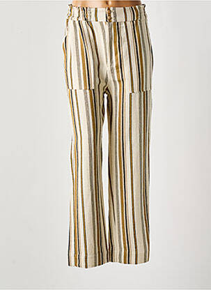 Pantalon drept bej LOUIZON femeie