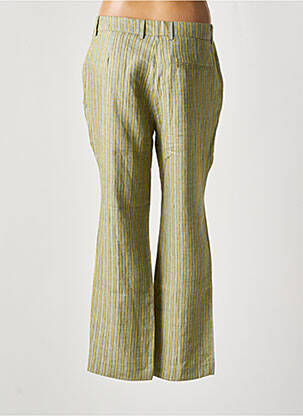 Pantalon drept talie cu cleme talie înaltă verde HOD femeie